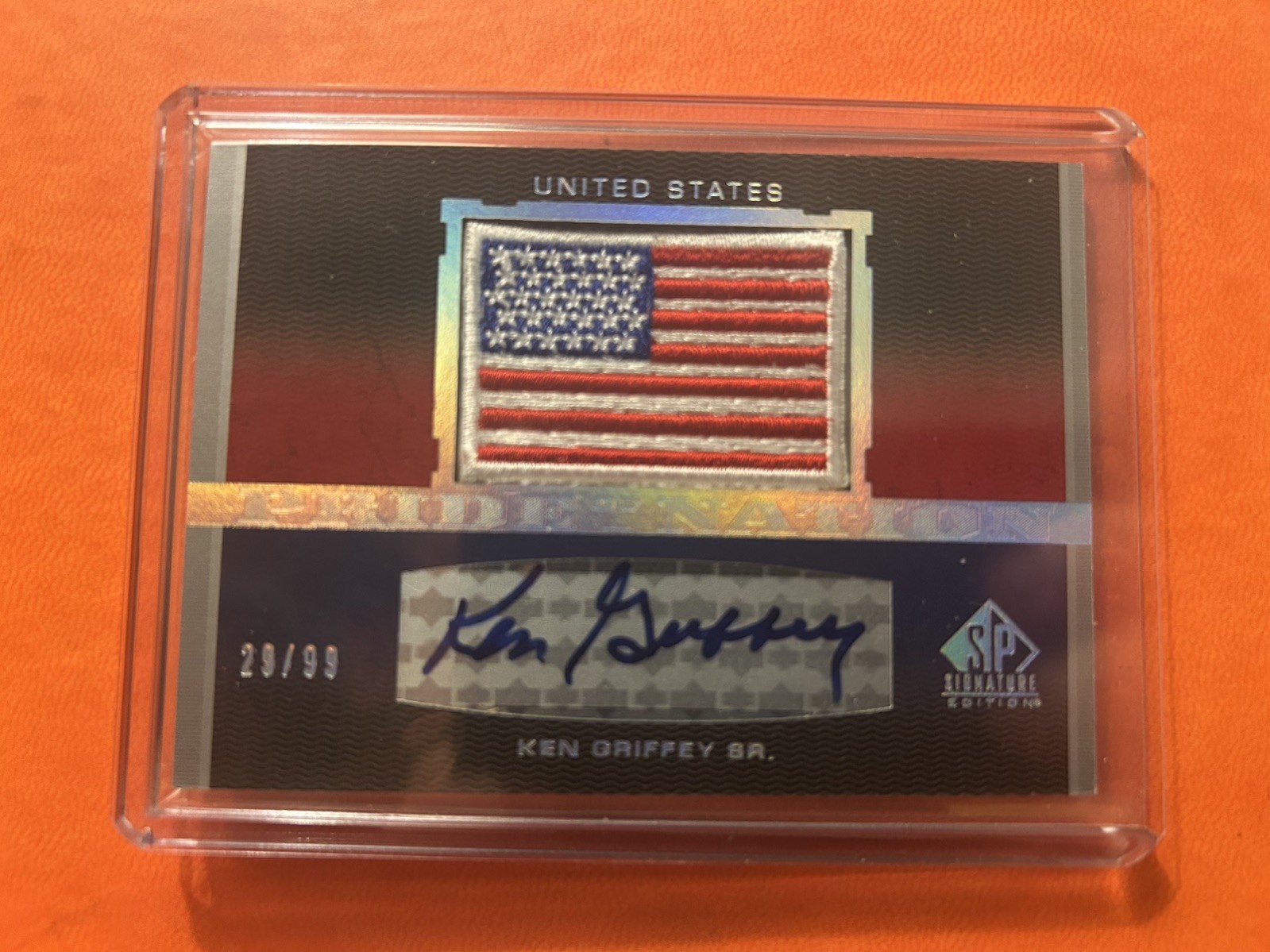 KEN GRIFFEY SR 2012 Upper Deck SP SIGNATURE EDITION PRIDE OF A NATION PN-SR #/99