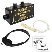 Falcon Gold Tracker MD20 300kHz Metal Detector Probe w/ Headphones Portable