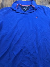 Nautica Golf Polo Shirt Mens XL Blue Classic Fit Short Sleeve Performance