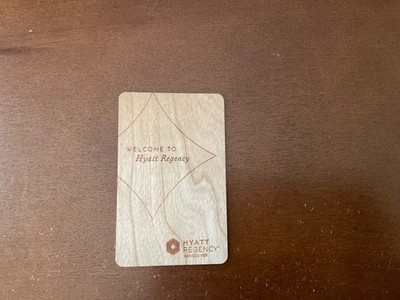 Hyatt  Regency Vancouver Hotel Wooden Room Key Card