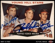 1960 Topps #399 Milt Pappas Young Hill Stars Orioles AUTOGRAPHED Signed