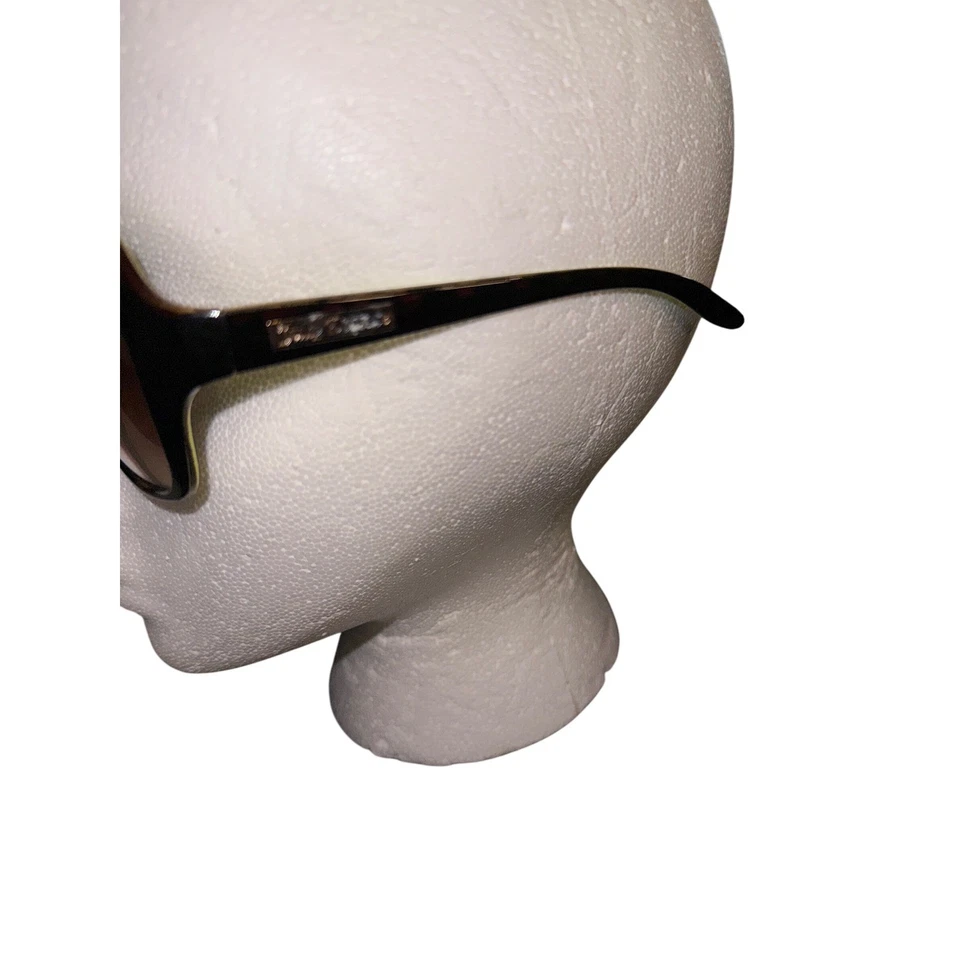 Juicy Couture Oversized Butterfly Sunglasses Black Lime Green Gradient Lenses - Image 3 of 4