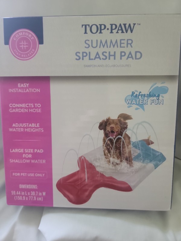 Top Paw Popsicle Summer Splash Pad Dog Toy Large Sprinkler New Red White Blue