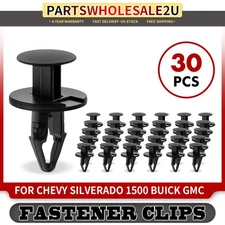 30Pcs 10.5mm Nylon Clips Push-Type w/ Closed End Fasteners for Chevy GMC Buick