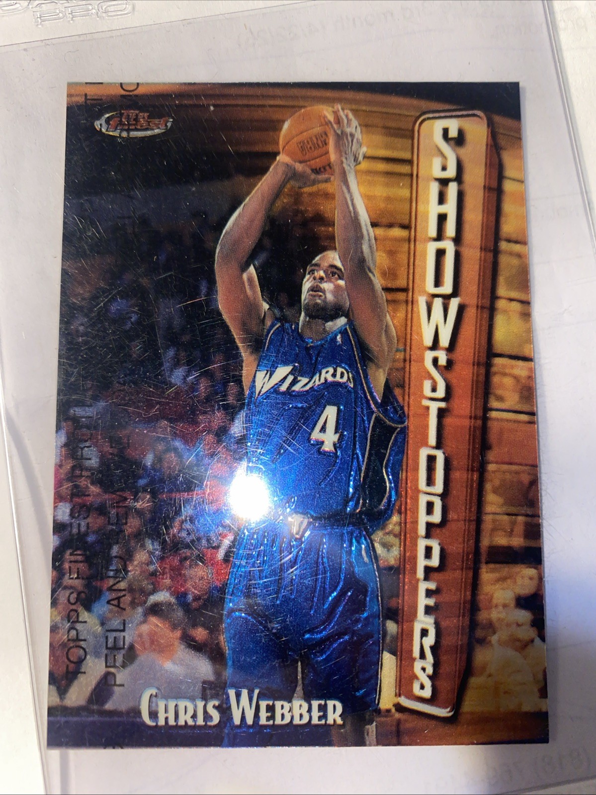1997-98 1997 TOPPS FINEST SHOWSTOPPERS BRONZE REFRACTORS REF CHRIS WEBBER #259