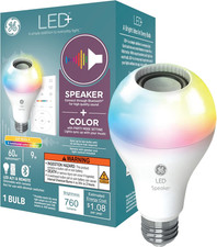 LED A21 LED Light Bulb, Indoor Color Changing Wireless Blutooth Speaker Light w