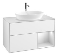Villeroy & Boch Finion Waschbeckenunterschrank FüR Becken Mittig Regal Rechts...