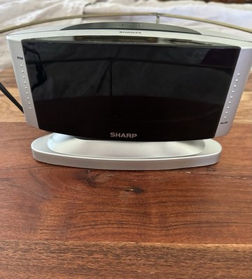Sharp LED Digital Alarm Clock, Swivel Base, Silver Case, Red Display, SPC033D