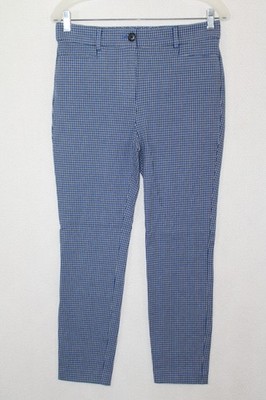 Ann Taylor LOFT Sz 4 (30x25) Sutton Skinny Pants Blue Checked Fabric
