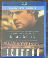 Blackhat Blu-Ray DVD 2-Disc Movie Set Chris Hemsworth F7758