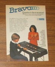 Rare Advertising Vintage FARFISA BRAVO Organ Keyboard 1979