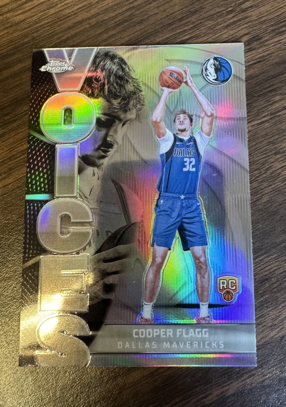 2025-26 Topps Chrome Cooper Flagg Voices Refractor VS-6 Mavericks