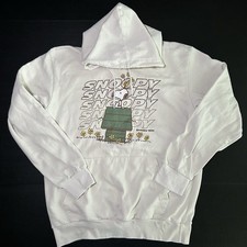 Peanuts Snoopy Hoodie White Pullover Graphic ...