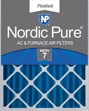 Nordic Pure 20x20x4 (3 5/8) Pleated MERV 7 Air Filter 1 Pack