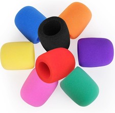 Colorful Microphone Cover Microphone Windscreen Foam Cover Top Grade 8 Pack