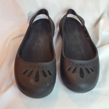 Crocs Womens Black Kadee Slingback Croslite Slip On Ballet Flats Size 11