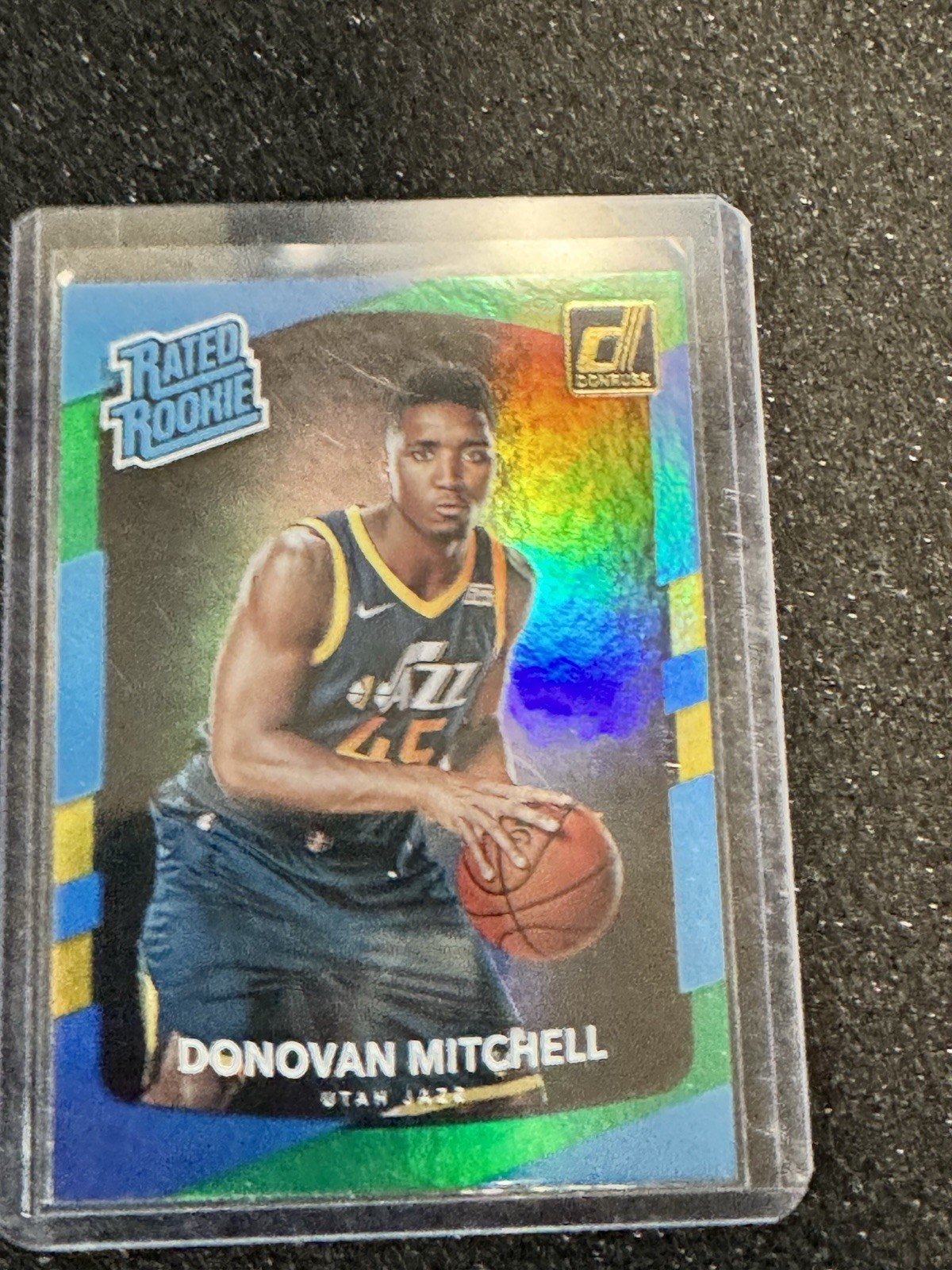 2017-18 Panini Donruss - Rated Rookies Donovan Mitchell #188 Green Flood (RC)