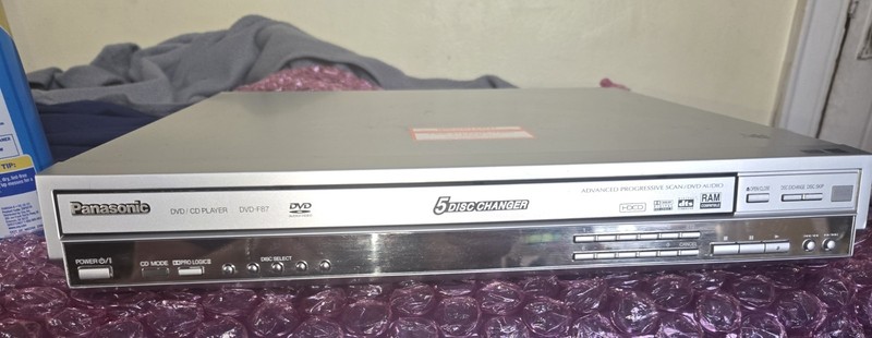 Panasonic DVD-F87 5-Disc Changer DVD CD DVD/CD Player No Remote - Working