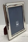 LUNT 9” X 7” Encore’ BEADED STERLING SILVER (scrap?) PICTURE FRAME ~No Glass