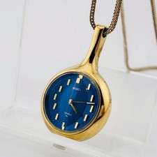 Seiko Mechanical Pocket Watch Necklace Watch Rare 11-0900 Unisex Vintage