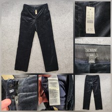 J Crew Kate Pants Womens 6 Black Velvet Stretch Straight Leg NWT BM747 HO22