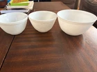 Set of 3 Vintage White Pyrex Bowls