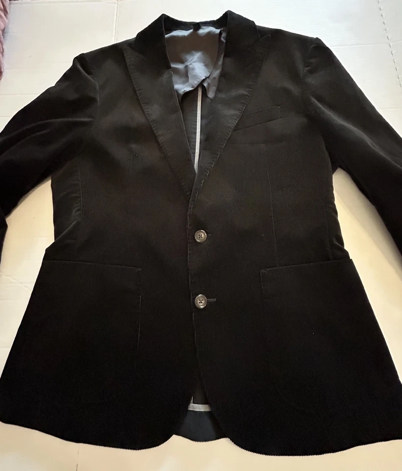 J.Crew Ludlow Hombres 40S Negro Pana Blazer Algodón Informal Deportes Abrigo Chaqueta Foto 4 de 4