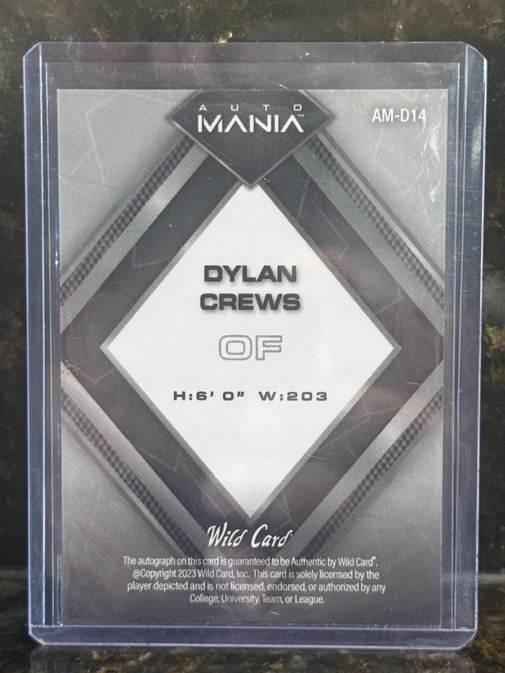 2023 Wild Card Auto Mania - #AM-SQ14 Dylan Crews #'d/50 Rookie Nationals 🔥🔥🔥 - Image 2 of 2