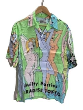 WACKO MARIA Short Sleeve Shirt L Rayon Multi color All over Pattern