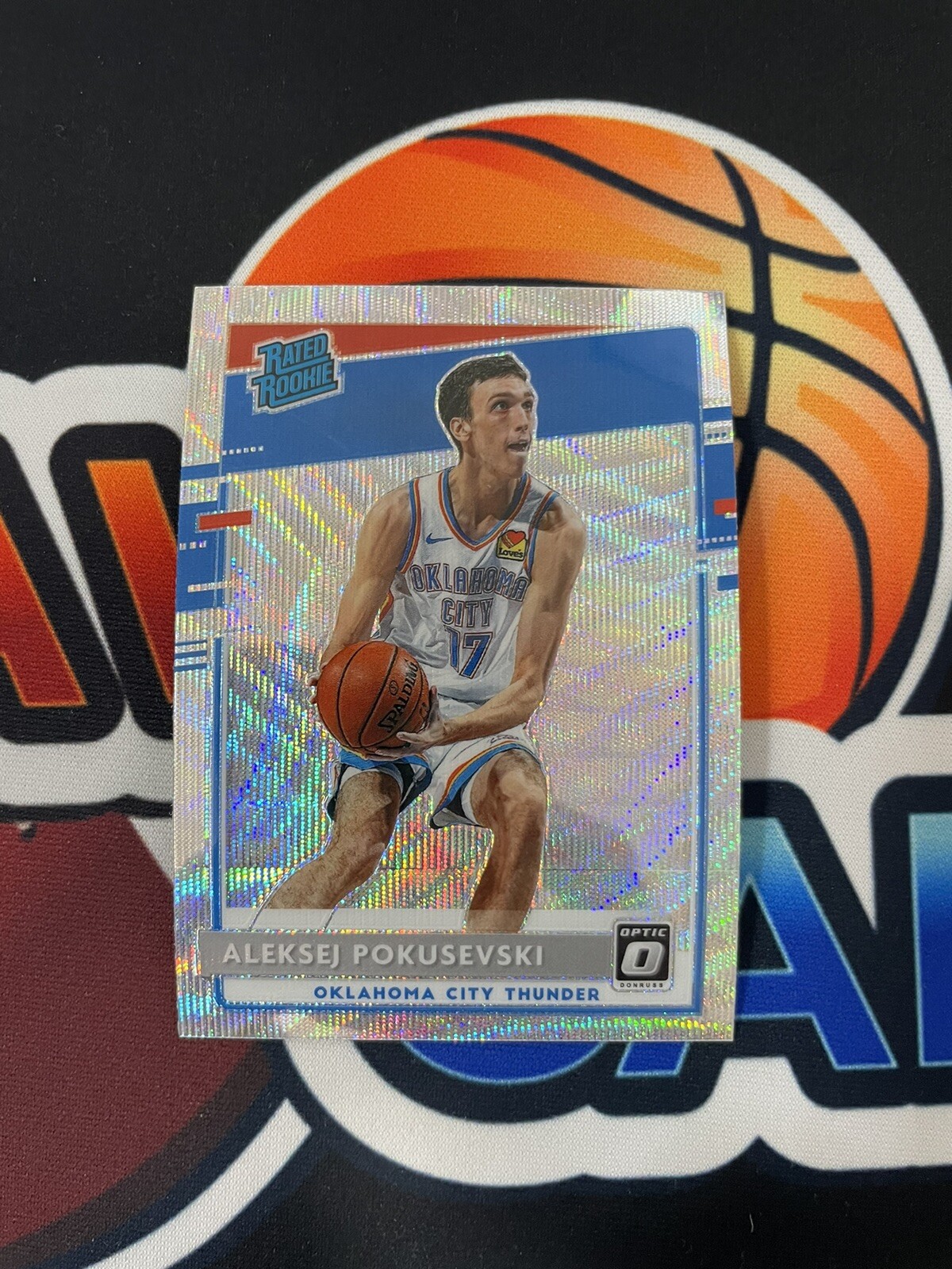 2020-21 Donruss Optic Aleksej Pokusevski Rated Rookie Silver Wave Prizm #167