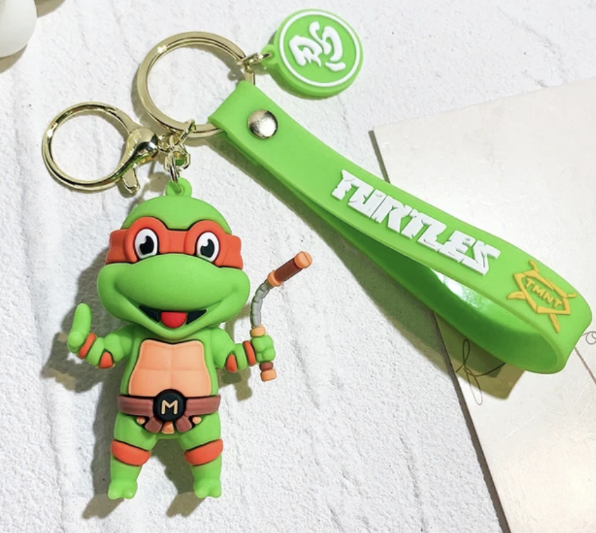 Michelangelo Ninja Turtles TMNT Themed 3D Keychain/Bag Charm