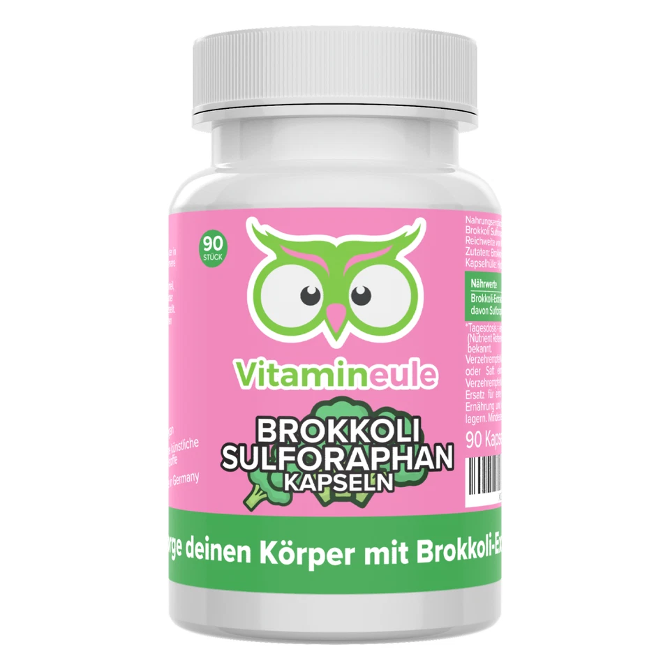 Brokkoli Sulforaphan Kapseln mit 400 mg Extrakt - vegan - Vitamineule