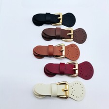 2pcs PU Buckle Connectors Clasp Replacement Snap Toggle Fasteners Bag Lock Craft