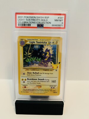 Light Toxtricity Holo Card PSA 8 Pokémon Celebrations Promo Mint