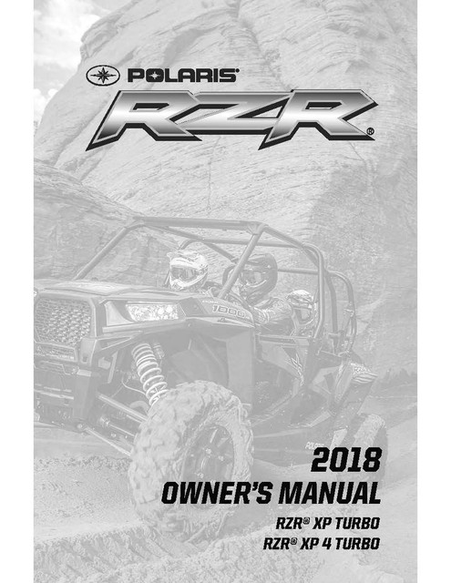 Polaris Owners Manual Book 2018 RZR XP TURBO | eBay