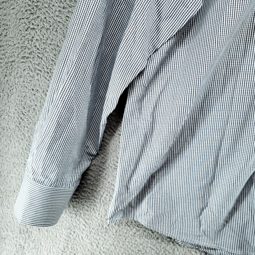 IZOD Shirt Micro Check Mens L Long Sleeve Button Down Collared Preppy - Picture 4 of 16