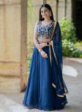 Latest New Georgette Attractive Lehenga Choli With Fancy Dupatta For Women Wear