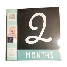 Chalkboard Milestone Blocks Photo Prop Stepping Stones Babys