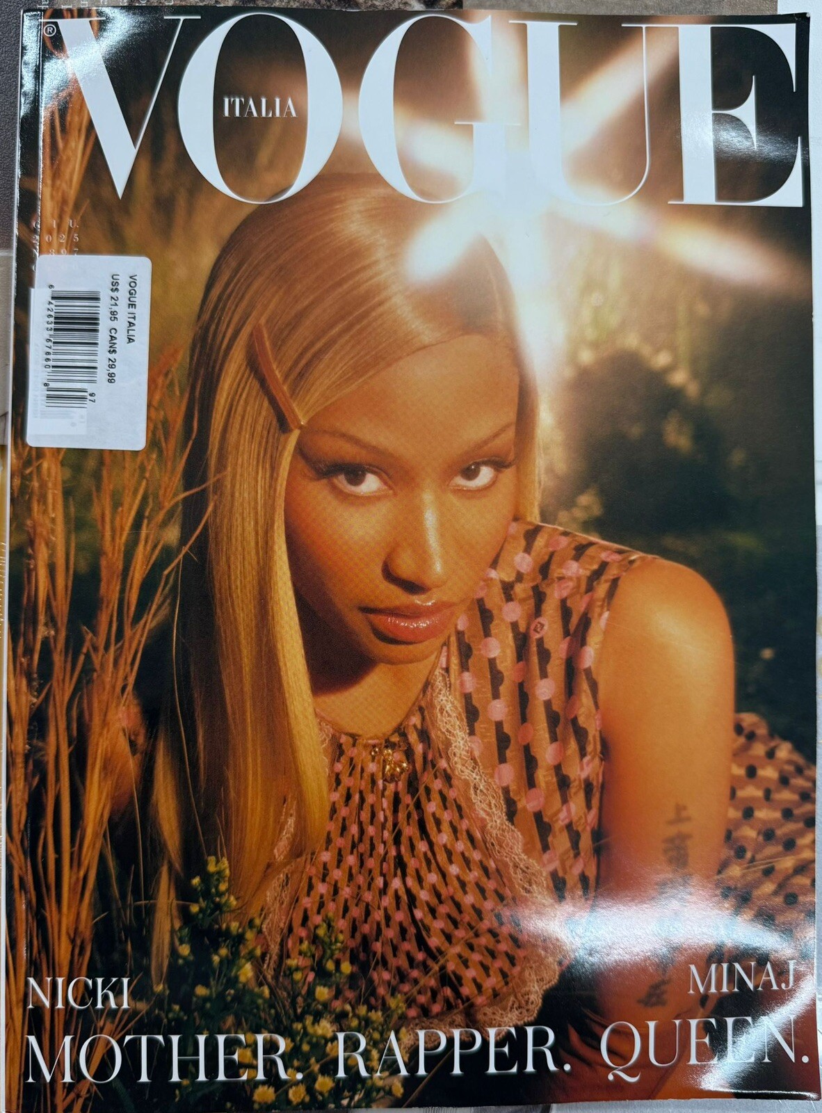 VOGUE ITALIA MAGAZINE-JUNE 2025-NICKI MINAJ-BRAND NEW-In Stock Now