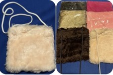 Women/ Girls Fluffy Faux Fur Square Purse - 6 Color Options New