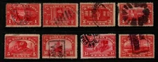 Q1 // Q9 PARCEL POST 8 DIFFERENT USED STAMPS, FREE SHIPPING IN USA