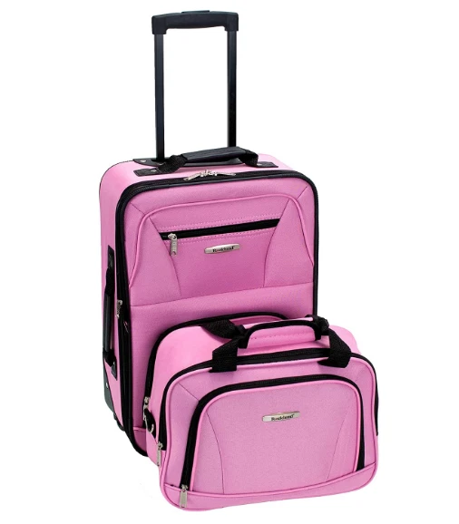 De Viaje Para Mujer Con Ruedas Un Set Equipaje De Mano Viajar Rosa | eBay