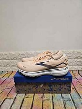 Brooks Ghost 15 Road Running Shoes UK 10 Women's RRP £ 135 Apricot / Estate Blue