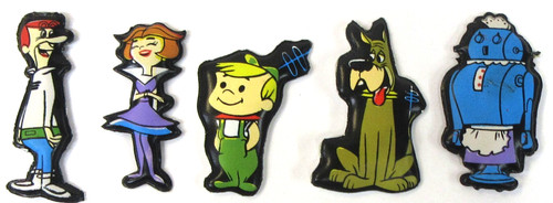 5 different 1970's THE JETSONS cartoon character PUFFY MAGNETS mint condition