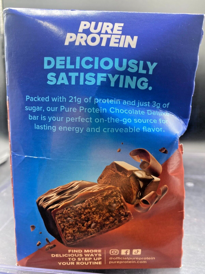 (1 Pack) Pure Protein Bars Chocolate Deluxe Gluten Free 12 Bars