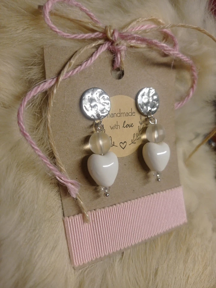 Orecchini Donna con Cuore Argento Pendenti Acciaio 💙 LuaCreazioni 💙 - Immagine 2 di 3