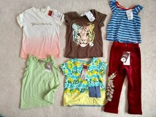 BNWT Girls Bundle Cloth Short Sleeve Tops 2-3Y Age next H&M Peacock Trousers
