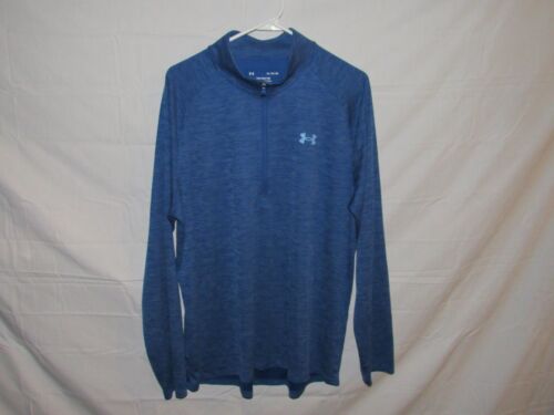 Under Armour Men's Blue Long Sleeve Tech Tee 1/2 Zip Up Pullover Shirt Size XL