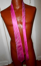 Twenty Dollar Tie Men's Pink on Pink Striped Hand Made Silk Tie.
