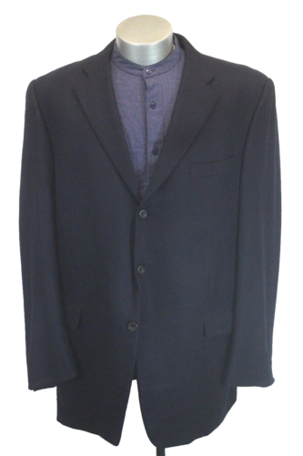 navy blue Hickey Freeman blazer jacket 100% Cashmere sport suit coat 46 L